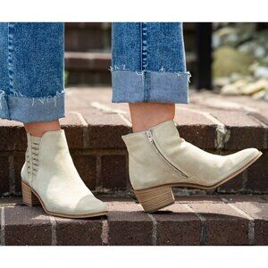 Paul Green Vienna Chelsea Ankle Boots Beige Soft Suede US 9 UK 6.5 - $520
